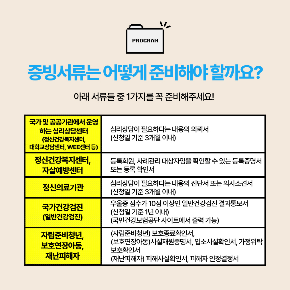 정신건강 심리상담 바우처사업 안내	